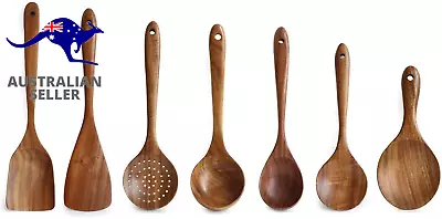 Wooden Utensils Set For Kitchen Messon Handmade Natural Teak Cooking Spoons  • $61.99