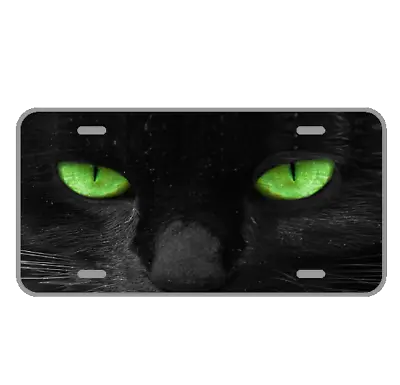 Custom Personalized License Plate Car Auto Tag Design With Cat Green Eyes • $14.95