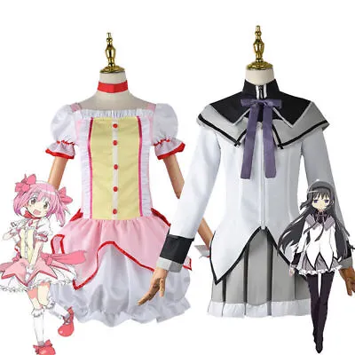 Anime Puella Magi Madoka Magica Kaname Madoka Akemi Homura Costume Cosplay Dress • $39.88