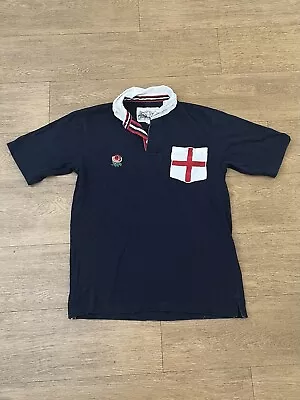 Retro Cotton Traders England Rugby Polo Shirt • £8