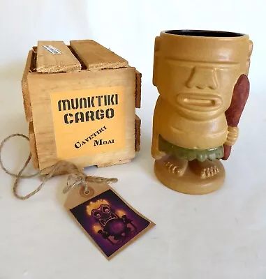 2005 Munktiki Cavetiki Moai Caveman In Crate Tiki Mug (new) Super Le 12/50 • $375