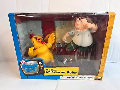 Bnib Mezco Toyz Family Guy The Giant Chicken Vs Peter Griffin Action Figures Set • £139.99