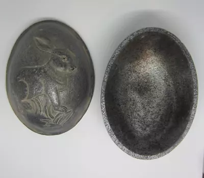 Vintage Egg Shaped Bunny Rabbit Trinket Pill Stash Box Decorative Small 3  • $14.99