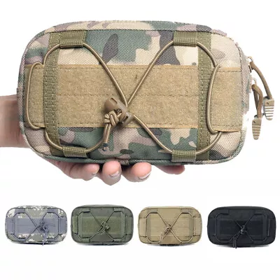 1000D Tactical Molle Horizontal Admin Pouch Compact Utility EDC Tool Storage Bag • $12.19