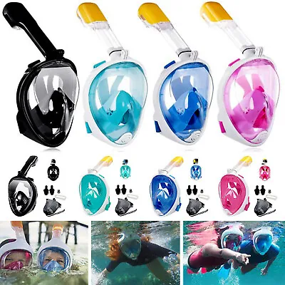 Adult Kids Full Face Snorkel Mask Diving Goggles For GoPro Swim Snorkeling Set  • $18.95