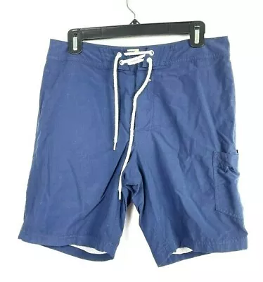 J. Crew Mens The Original Longboard Board Shorts Swim Mesh Lined Blue Size 30.   • $17.11