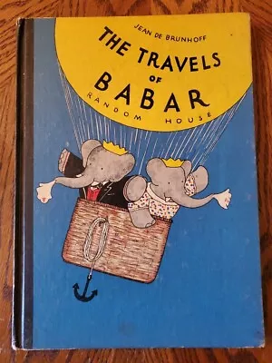 The Travels Of Babar By Jean De Brunhoff 1961 Vintage Hardcover Book Illustrated • $9.99