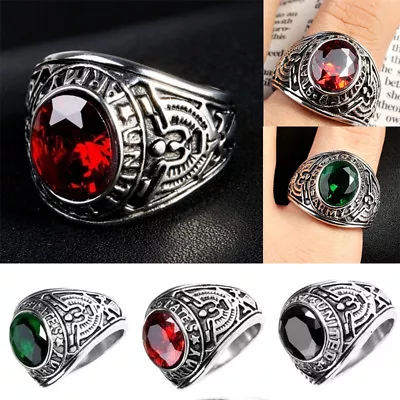 Luxury Men Stainless Steel 316L Ring United States US Army Military Ring Gifts • $3.19