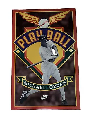 1994 Vintage Michael Jordan Play Ball Nike Poster Chicago White Sox • $25