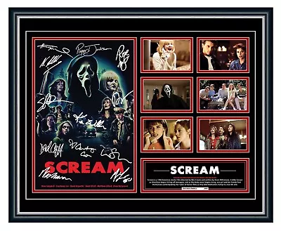 $119.99 • Buy Scream (1996) Neve Campbell Courteney Cox Signed Poster Le Framed Memorabilia