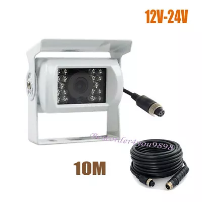 White 4Pin 18 IR HD Car Rear View Reverse Backup Camera 12V-24V + 33ft 10m Cable • $29.98