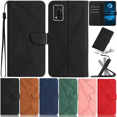 Retro Stripe Wallet Leather Flip Cover Case For ZTE Blade A72 A31 A71 A51 AA31 • $14.84