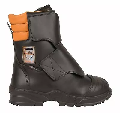 Cofra Strong HRO SRC Leather Black Chainsaw Steel Toe Cap Work Boots Black • £119.99