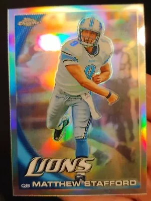 2010 Topps Chrome Matthew Stafford Silver Refractor 2nd Year - $15+ 🔥 • $4.99