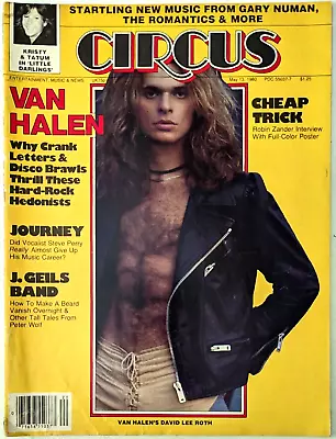 Circus Magazine May 1980 Van Halen Cheap Trick Journey J Giles Romantics VTG • $15.64