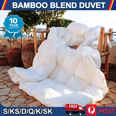 Luxury 350/500/700 GSM Bamboo Blend Quilt Duvet Doona Comfort Winter Summer AUS • $48.45