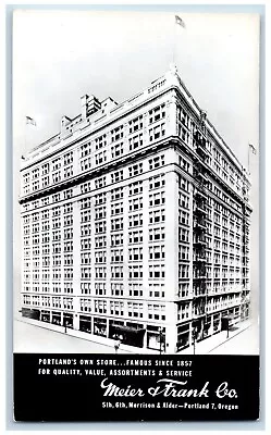 Portland OR Postcard RPPC Photo Meier Frank Co. Portland's Own Store C1940's • $29.95