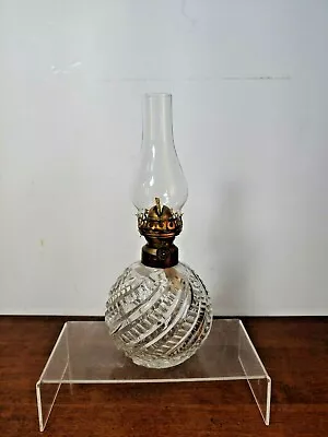 $45 • Buy Early Zipper Swirl Glass Ball Oil Lamp