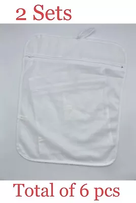 2 Sets Of 3Pcs Mesh Laundry Bags For Socks Delicates Washing Machine Underwear • $9.99