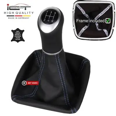£72.24 • Buy ICT Gear Shift Knob Gaiter Leather For Ford S-Max WA6 5gear Seam Blue D64