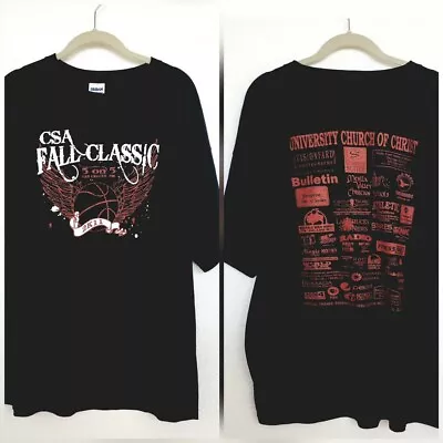 Gildan Men Dry Blend Black Red/white Print Las Cruces Tshirt  Size Mens XL  • $9.90