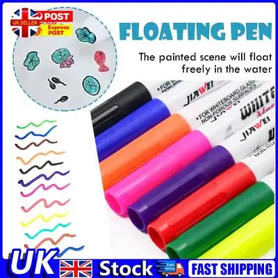 Magical Water Painting Pen Erasable Drawing Whiteboard Floating Pen (8pcs) UK • £6.19
