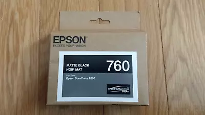 2023 Genuine Epson #760 Matte Black T7608 Hd Ink Surecolor P600 Sealed New • $30