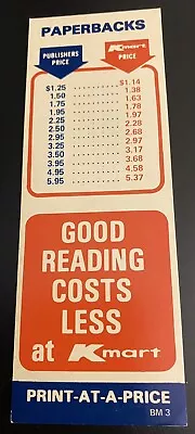 Vintage Kmart Color Block Print Advertising Promotional Paper Bookmark K-Mart US • $9.95