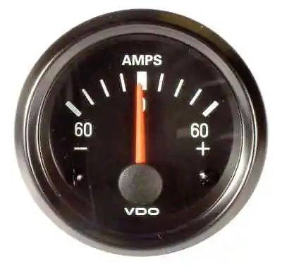 VDO Cockpit Ammeter 60Amp 52mm Black Fits Porsche VW Beetle Buggy/Baja • $68.94