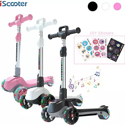 Electric Scooter For Kids Ages 3-12 Adjustable Height W/ DIY Decorative Stickers • $99.99