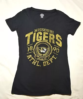Missouri Tigers T-Shirt Rivalry Threads 91 Women's Small Black MIZZOU • $12.95