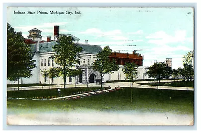 1909 Chicago IL. Indiana State Prison Michigan City Indiana IN Postcard • $6.47