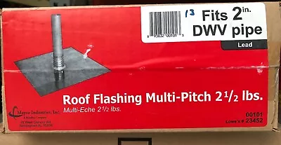  Vent And Pipe Flashing Fits 2 In DWV PIPE Flexible Finish Lead  2-in X 9.25-in • $9.95