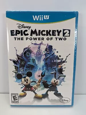 Disney Epic Mickey 2 The Power Of Two Wii U 2012 Brand New Factory SEALED • $18.95