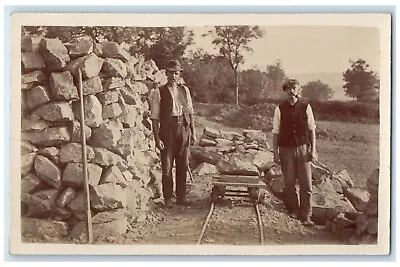 Quarry Mining Occupational Construction Workers 3 England UK RPPC Photo Postcard • $29.95