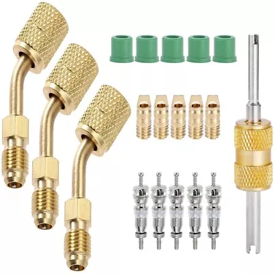 R410A AC Refrigerant Adapter Fitting Kit Valve Core Remover For Mini Split HVAC • $22.21