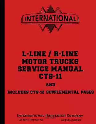 Service Manual For 1950-1955 International L And R Series Truck • $96.89