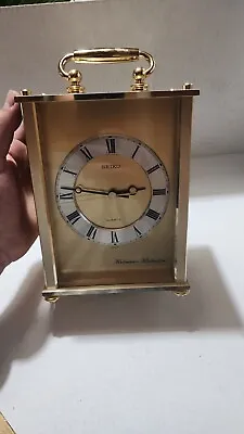 Vintage Seiko Quartz Westminster-whittington Chime Mantel Clock Qf142g Japan A4 • $45