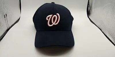 Vtg Rare Washington Nationals Hat Cap Strapback Navy Blue New Era  Baseball MLB • $12.95