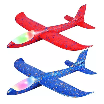 2Pack LED Light Airplane Toys Throwing Foam Plane Flashing Luminous Glider7301 • $14.84