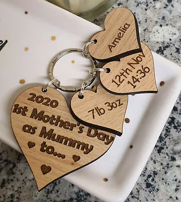 Personalised First 1st Mothers Day As Mummy Gift Keyring New Mum Gifts For Her • £5.99