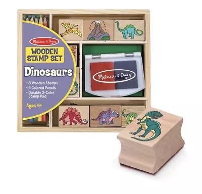 Melissa And Doug Dinosaur Wooden Stamp Set NEW  • $12.75