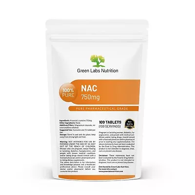 NAC N-ACETYL L-CYSTEINE 750mg TABLETS • $23.74