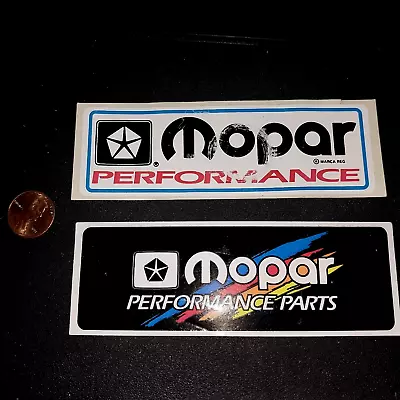 X2 VINTAGE MOPAR SMALL Sticker / Decal  RACING ORIGINAL Old Stock • $4.98