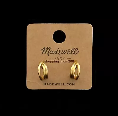 Madewell Vintage Gold Tone Tangled Hoop Earrings • $19.99