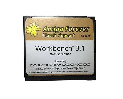 £19.70 • Buy New Workbench System 3.1 On 4GB CF Card For Amiga 600 1200 Hard Drive HDD #589