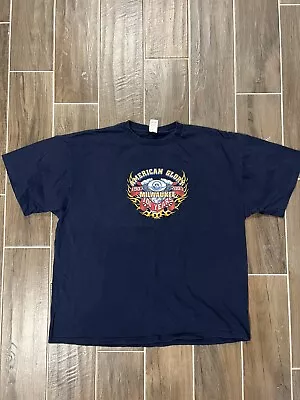 Vintage 2003 American Glory Milwaukee Motorcycle Double Sided T-Shirt Sz XL • $9.95