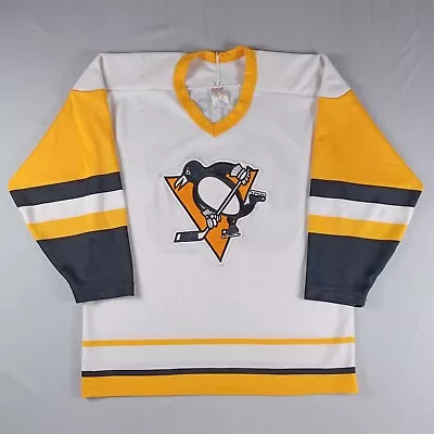 CCM Pittsburgh Penguins Mario Lemieux Jersey Mens Medium White Vintage 90s • $45