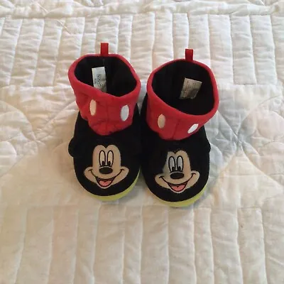 Mickey Mouse Toddler Size 9/10 Soft Slippers • $4.99