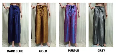 Women Fisherman Pants Silk Wrap Around Hippie Harem Palazzo Yoga Trousers JK#4 • $18.96